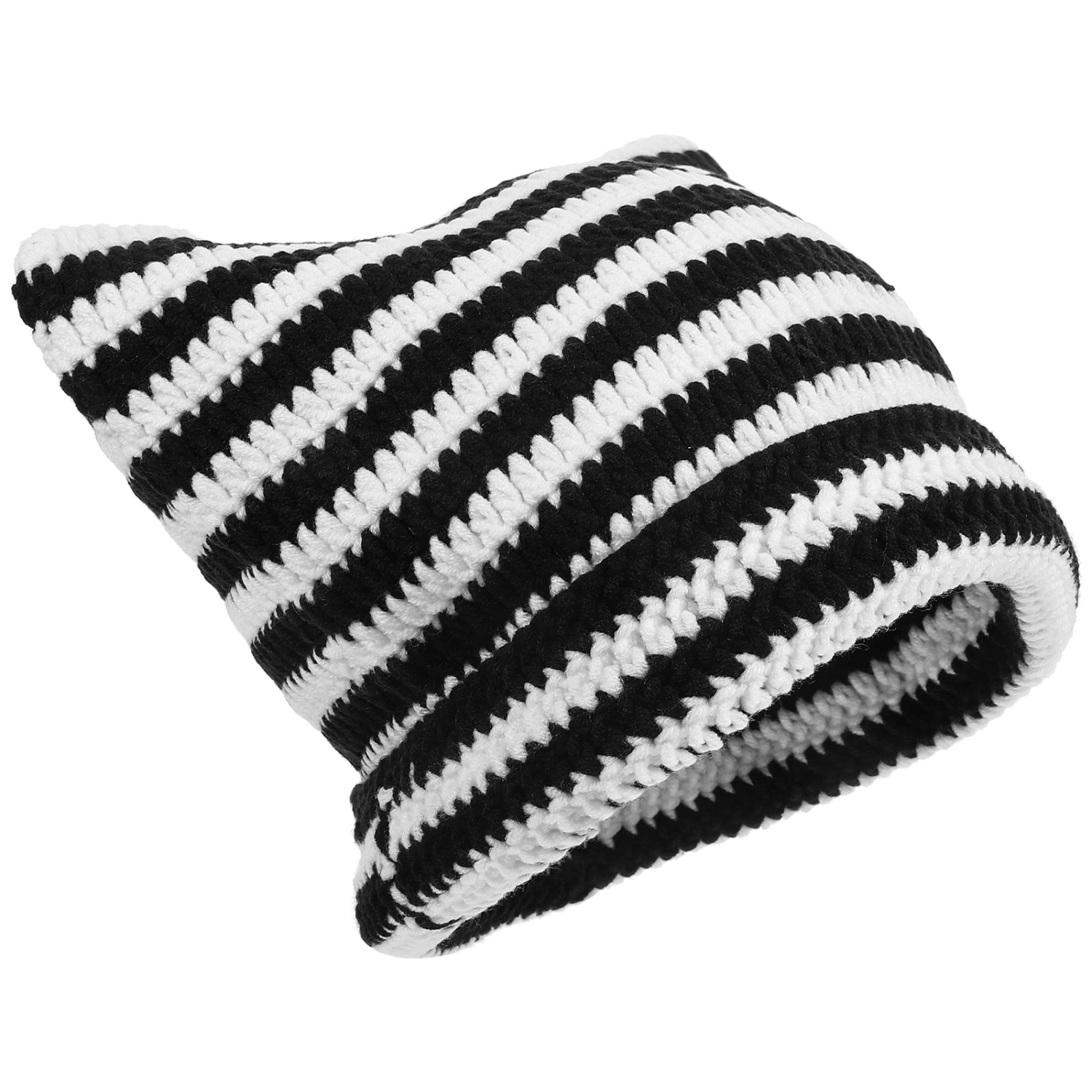 Winter Knit Hat Cute Cat Knitted Cap Winter Beanie Hat Thicken Knitting Hat Winter Supply