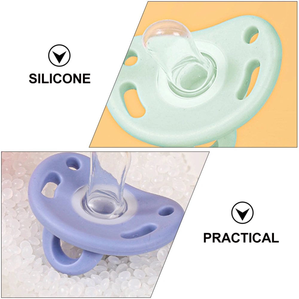 3Pcs Baby Silicone Pacifier Simulated Pacifier Infant Sleeping Pacifier Anti-flatulence Pacifier