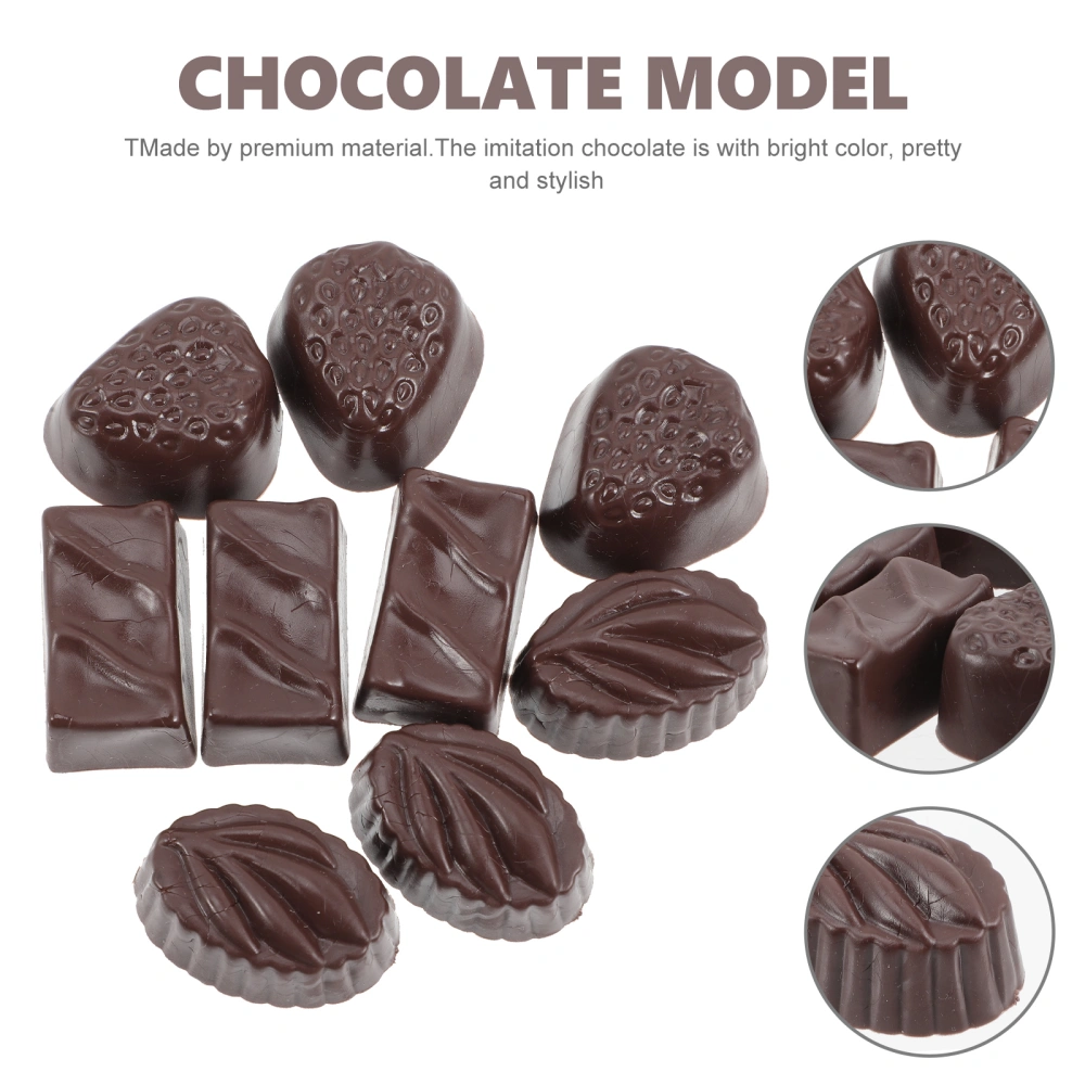 9Pcs Simulated Chocolate Models Decorative Children Toys Photoing Chocolate Decors