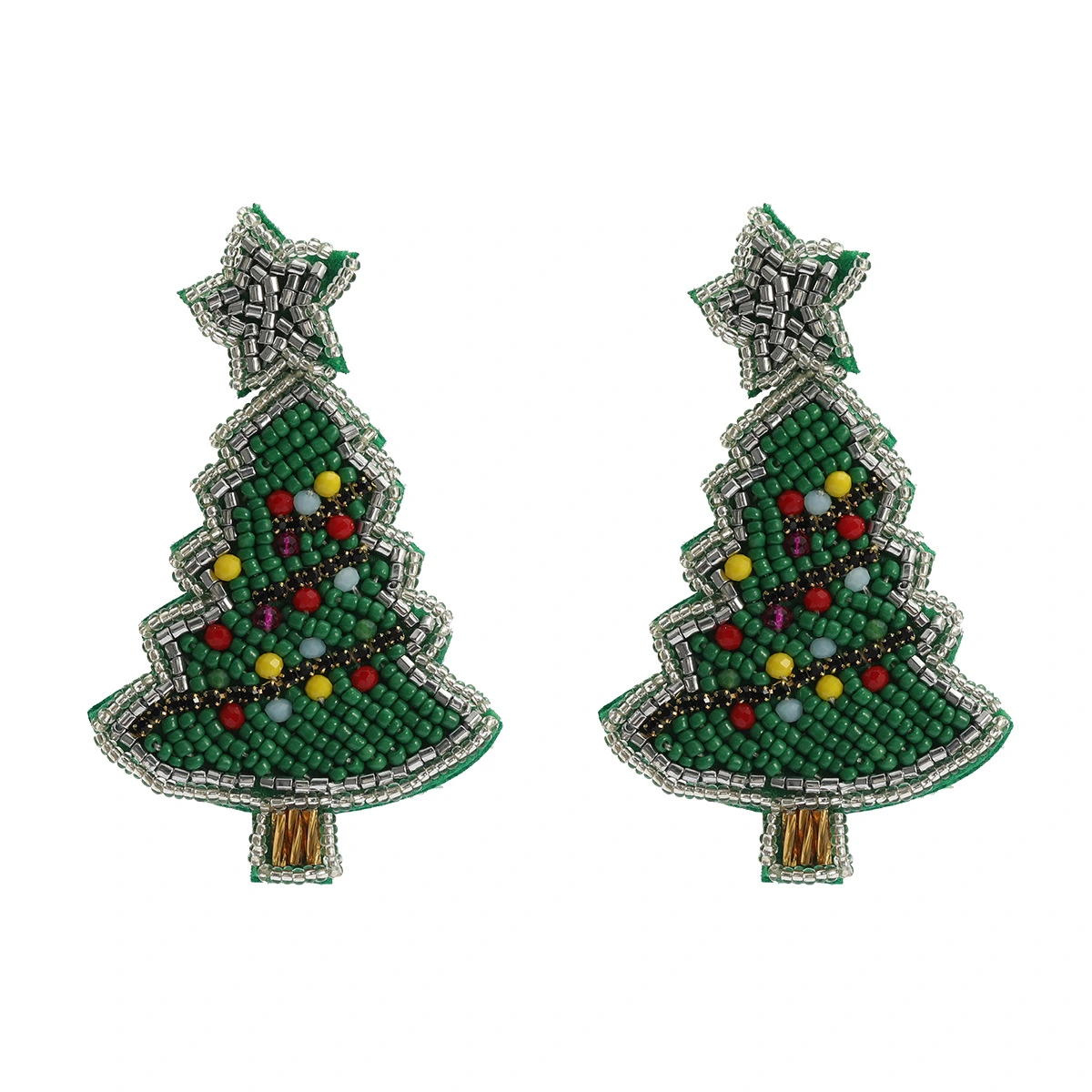 1 Pair Christmas Tree Earrings Xmas Earrings Studded Earrings Women Girls Holiday Earrings