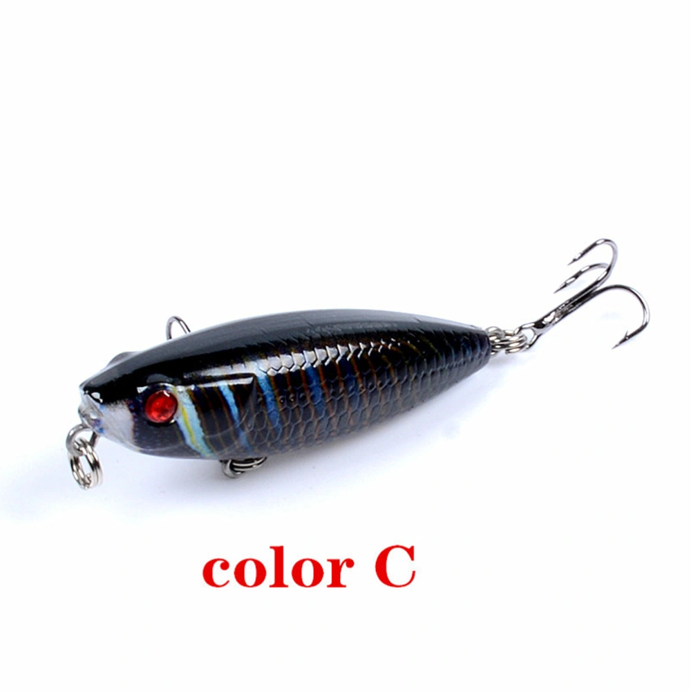 7 Pcs 5.9cm/6.9g Colorful Hard Fishing Lures Floating Lures Life-like Swimbaits Thick Pencil Artificial Baits with Strong Treble (7 Colors)