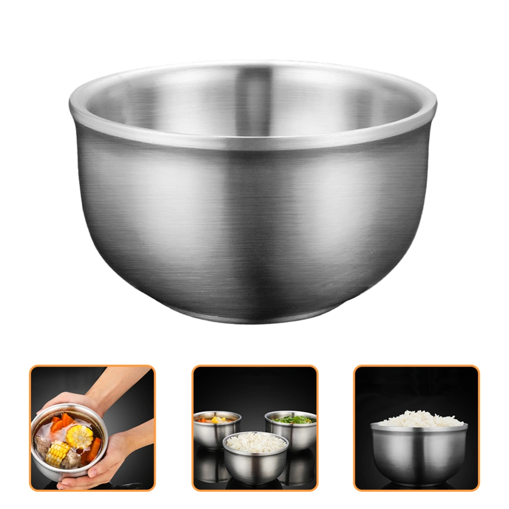 Soup Bowl Stainless Kid Food Bowl Heat Insulation Bowl Salad Bowl Thickened Bowl