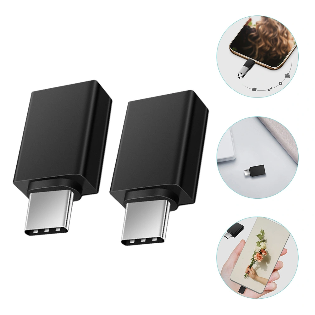 2pcs USB-C to USB Adapter Type-C Male to USB 3.0 Female Converter Phone Supply