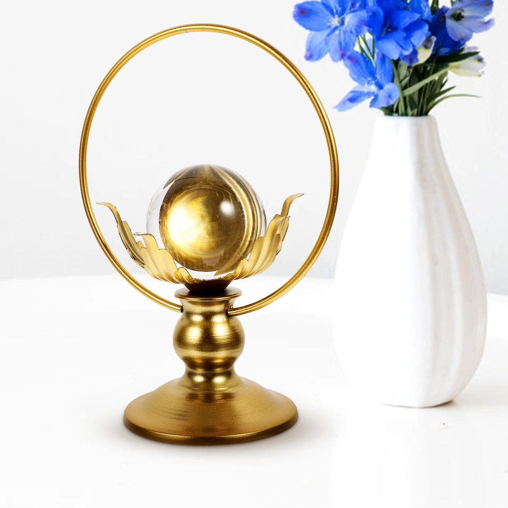 Household Delicate Crystal Ball Decoration With Stand Holy Trophy Shaped Crystal Statue Gift Option