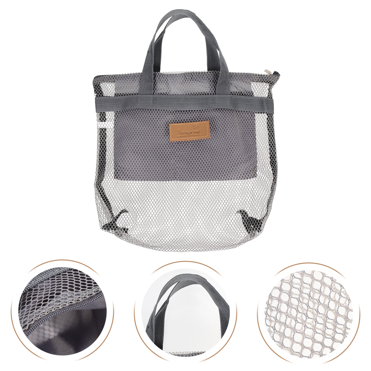 2pcs Beach Tote Bags Folding Beach Bags Portable Tote Bags Cosmetics Bags