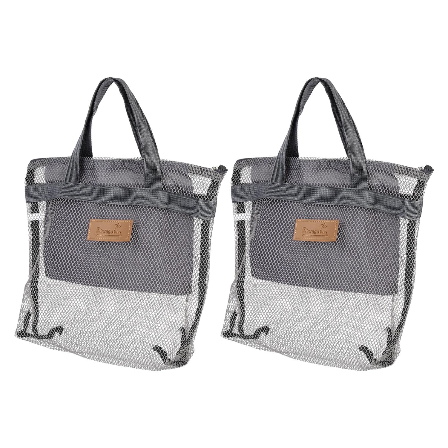 2pcs Beach Tote Bags Folding Beach Bags Portable Tote Bags Cosmetics Bags