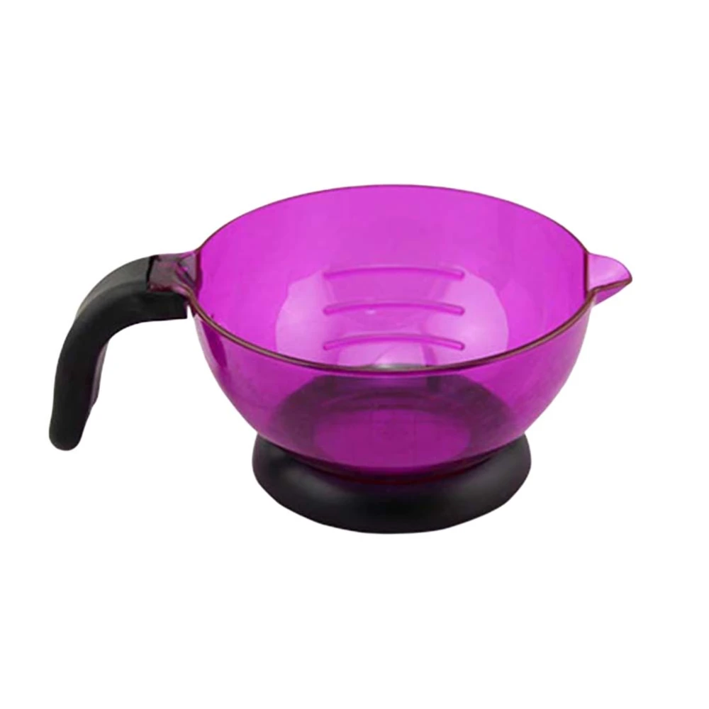 3pcs Hair Color Mixing Bowl DIY Hair Dye Hair Coloring Silicone Bowl Sturdy Hair Tint Cup with Handle for Salon Barbershop Hairdressers (Purple)