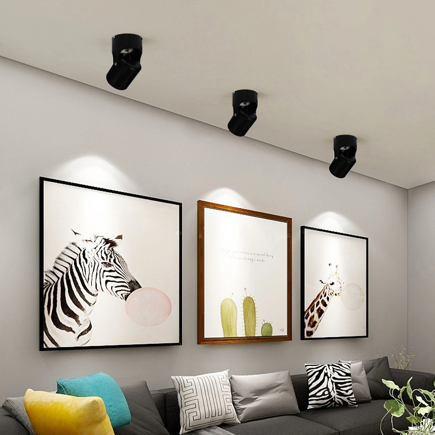 7W Rotating LED Spotlight Lamp Track Light Restaurant Bar Exhibition Hall Light
