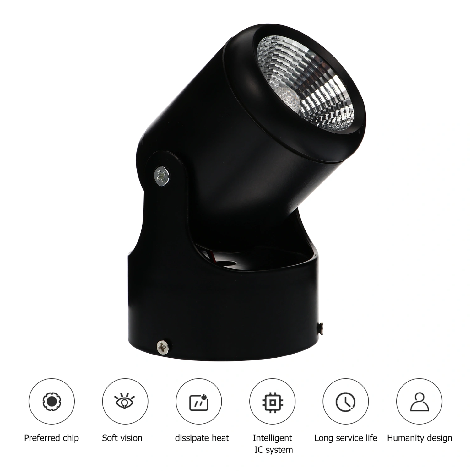 7W Rotating LED Spotlight Lamp Track Light Restaurant Bar Exhibition Hall Light