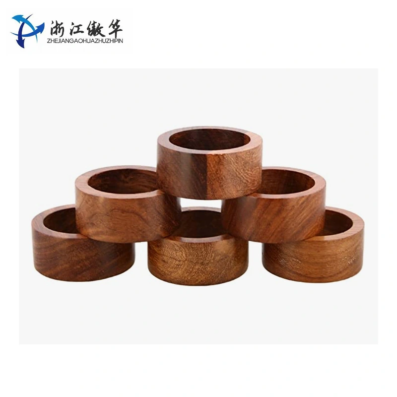 5pcs Wood Napkin Ring Rustic Napkin Rings Decorative Napkin Rings for Dinner Party