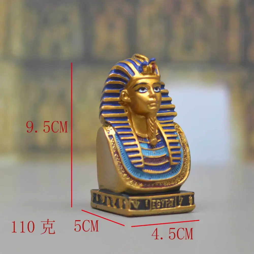 Egyptian Style Pharaoh Resin Decor Tabletop Retro Egyptian Pharaoh Ornament