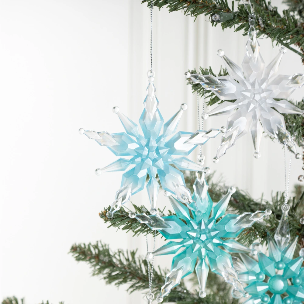 Christmas Tree Decoration Snowflake Shaped Xmas Hanging Ornament Front Door Pendant Decor