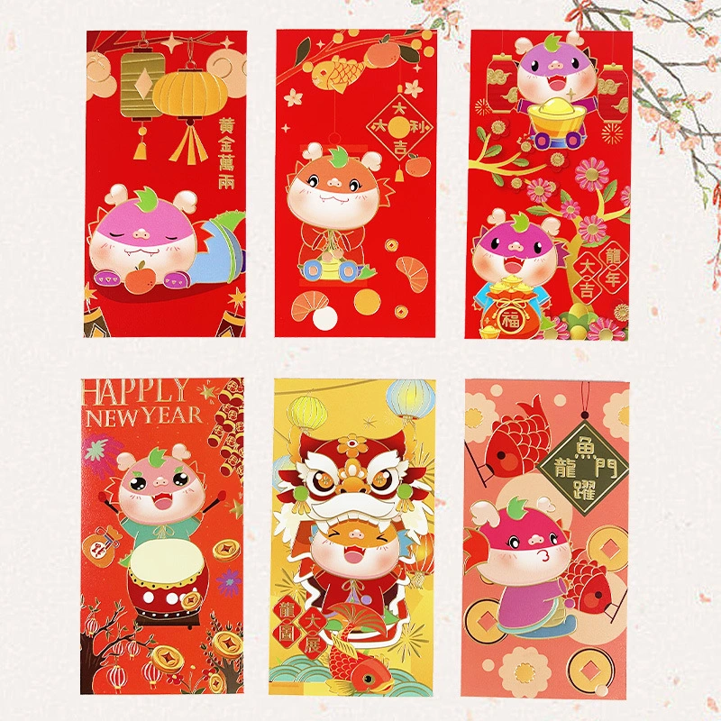 24pcs Chinese style Red Envelopes Red Packets Chinese New Year Money Pockets