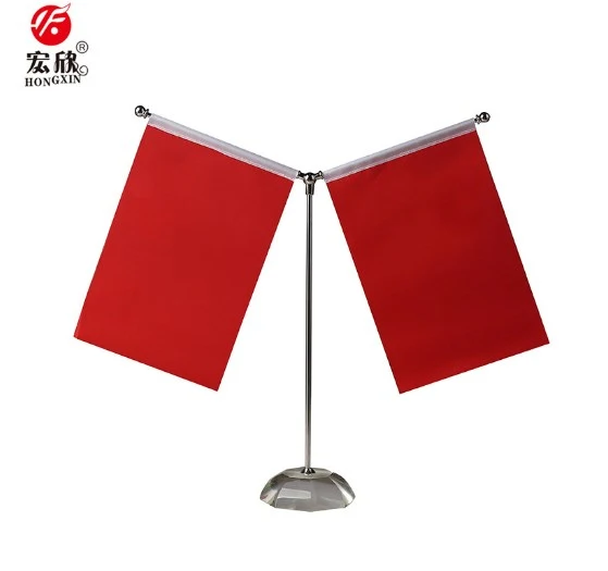 Desk Flag Holder Sturdy Flag Pole Holder Flag Display Bracket Metal Flag Pole with Base