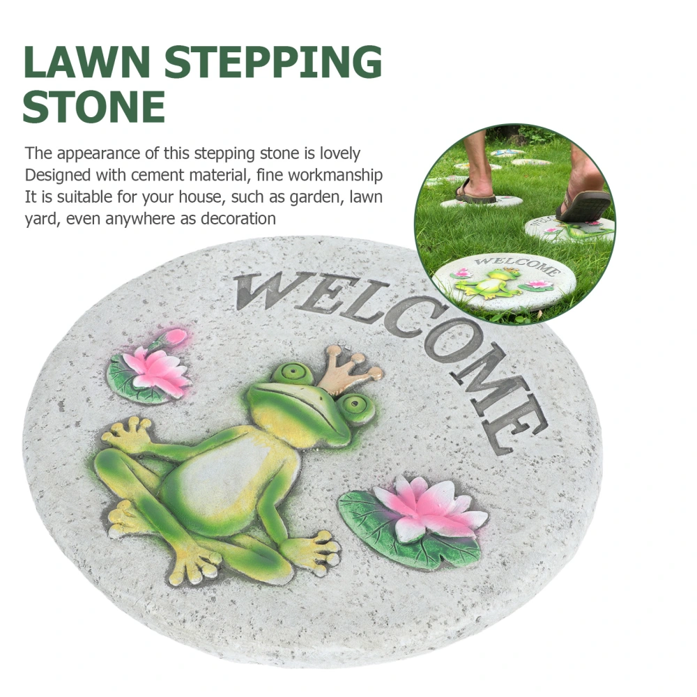 1Pc Outdoor Stepping Stone Decorative Cement Stone Yard Patio Embellishment