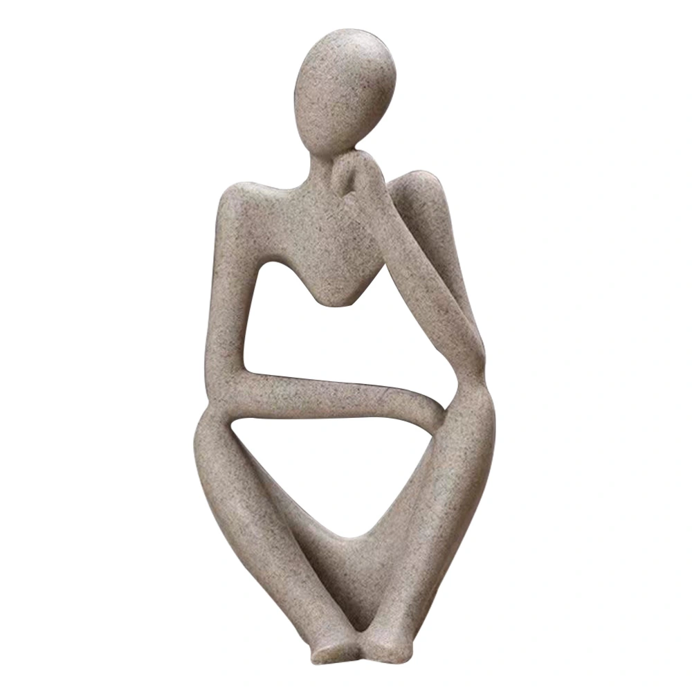 Desktop Thinker Statue Decorative Abstract Character Decor for Home Office