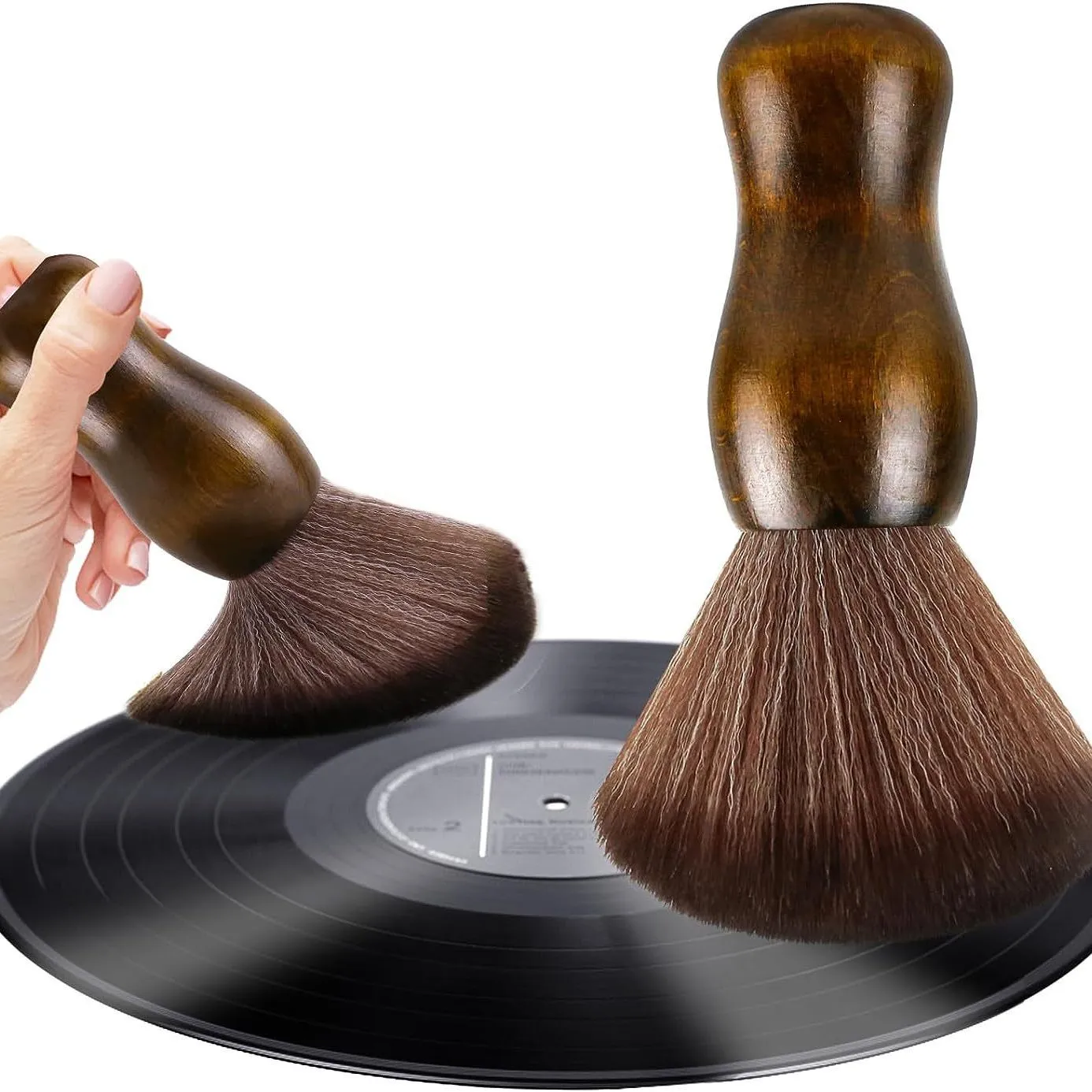 Wooden Vinyl Brush Record Cleaning Brush Album Cleaning Brush Anti-static Brush