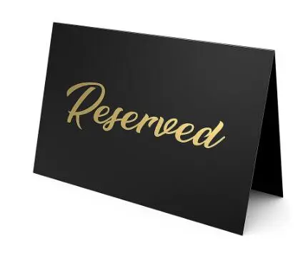 50pcs Reserved Table Signs for Wedding Party Double Sided Reserved Table Signs Paper Table Reserved Card