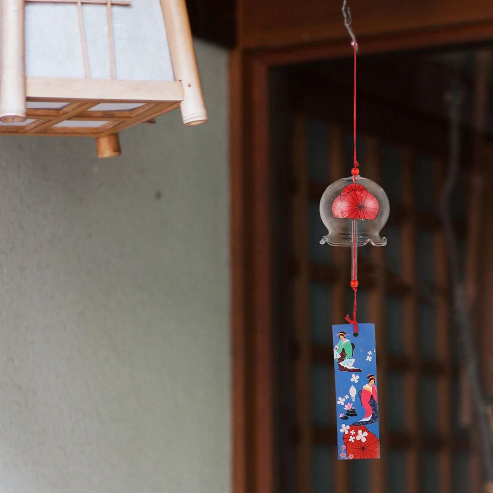 2Pcs Japanese Style Glass Wind Chimes Window Hanging Ornaments Home Decor