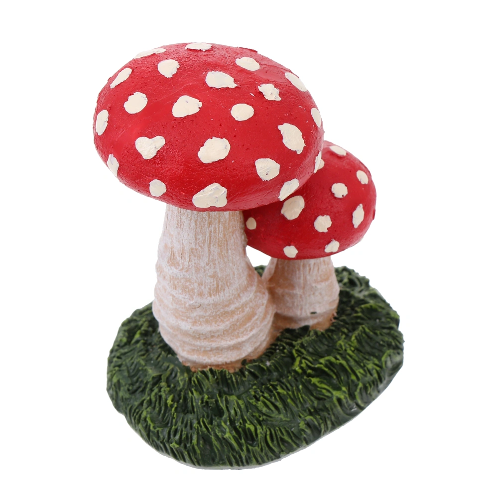 1pc Mushroom Decoration Resin Craft Mushroom Rural Style Tabletop Adornment