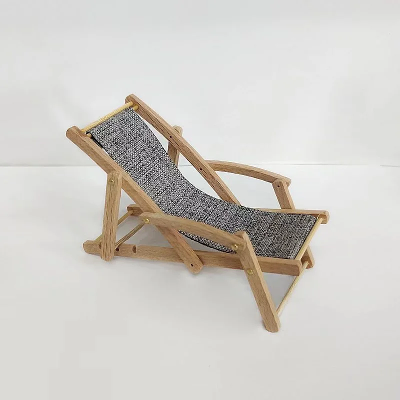 Miniature Dolls House Beach Chair Model Micro Landscape Beach Chair Furniture Model