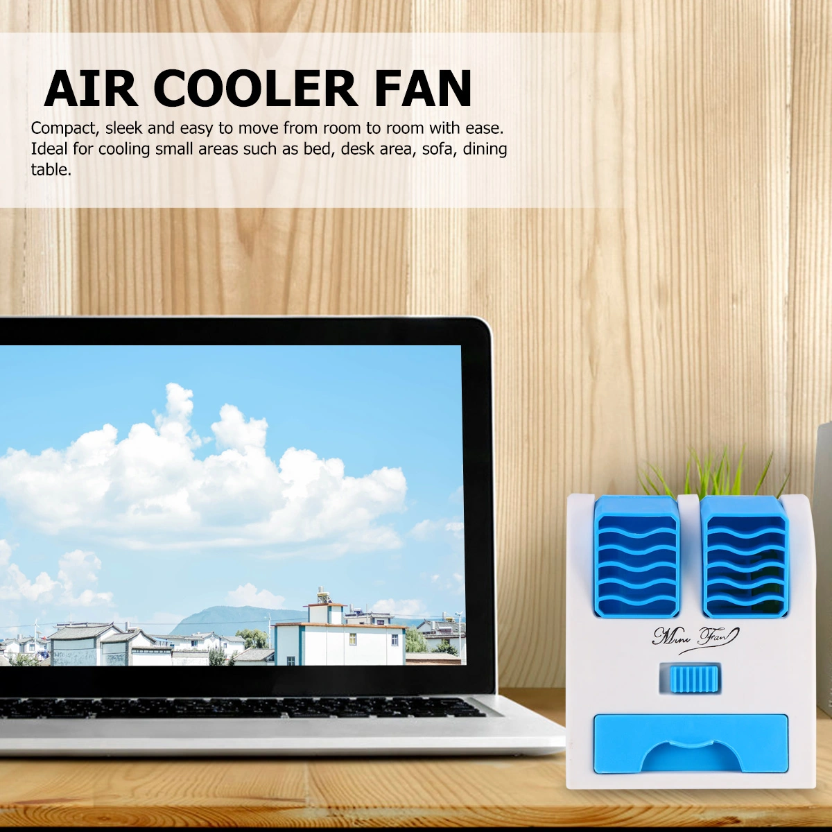 Mini Portable Desktop Fan USB Powered Air Conditioner Air Cooler Fan for Office
