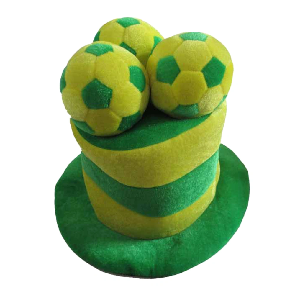 Stage Performance Hat Decorative Tall Hat Carnival Cosplay Hat Brazil Football Shaped Hat