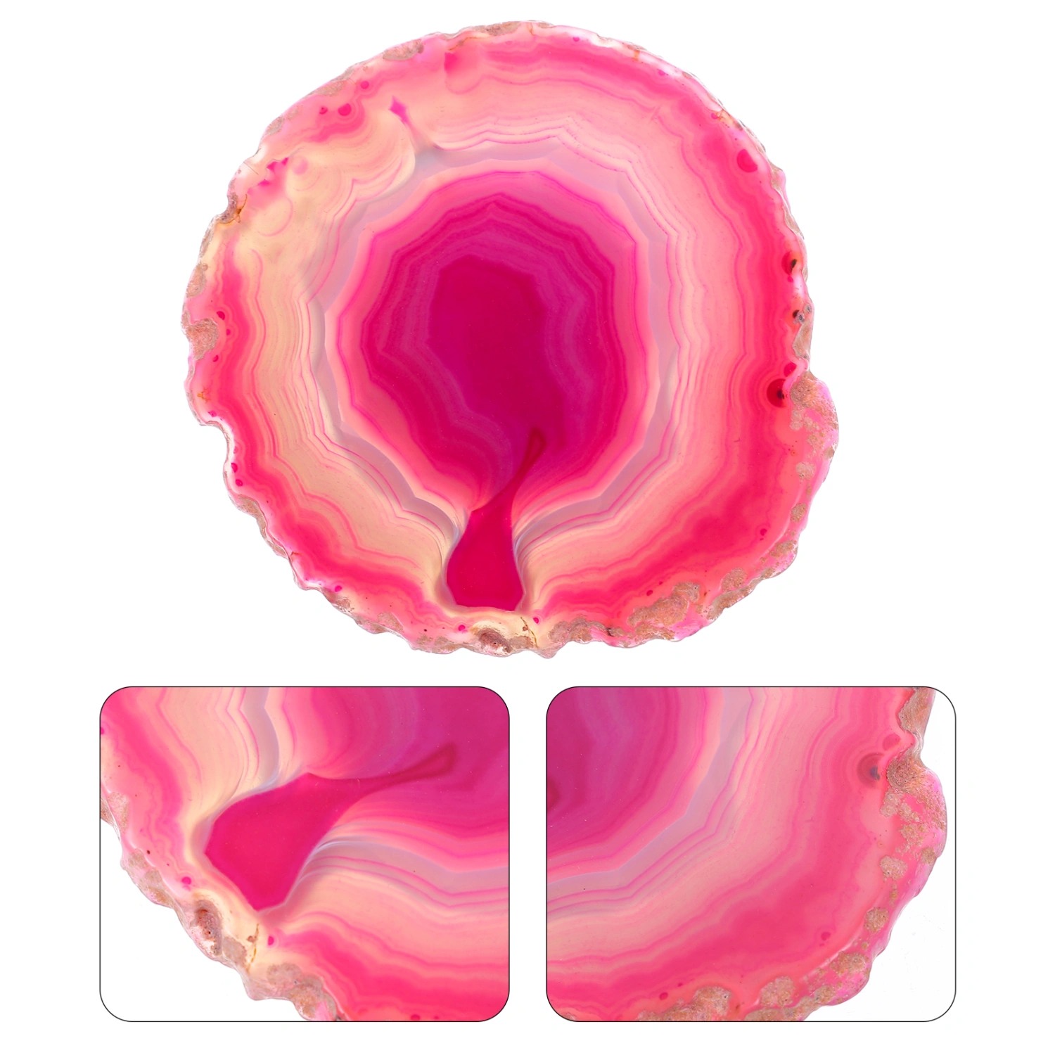 Agate Stone Coaster Wine Cup Mat Natural Agate Cup Mat Round Agate Coaster