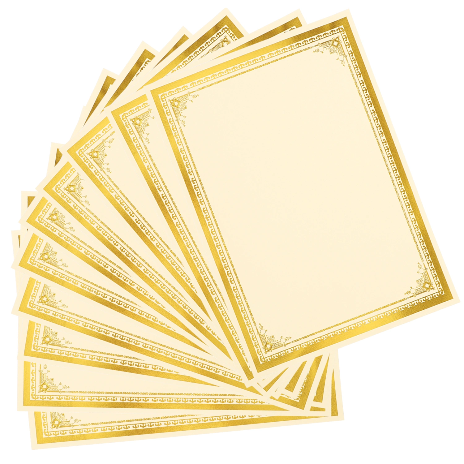 10 Sheets Graduate Certificate Paper School Certificate Paper Printable Blank Paper Blank Honor Paper