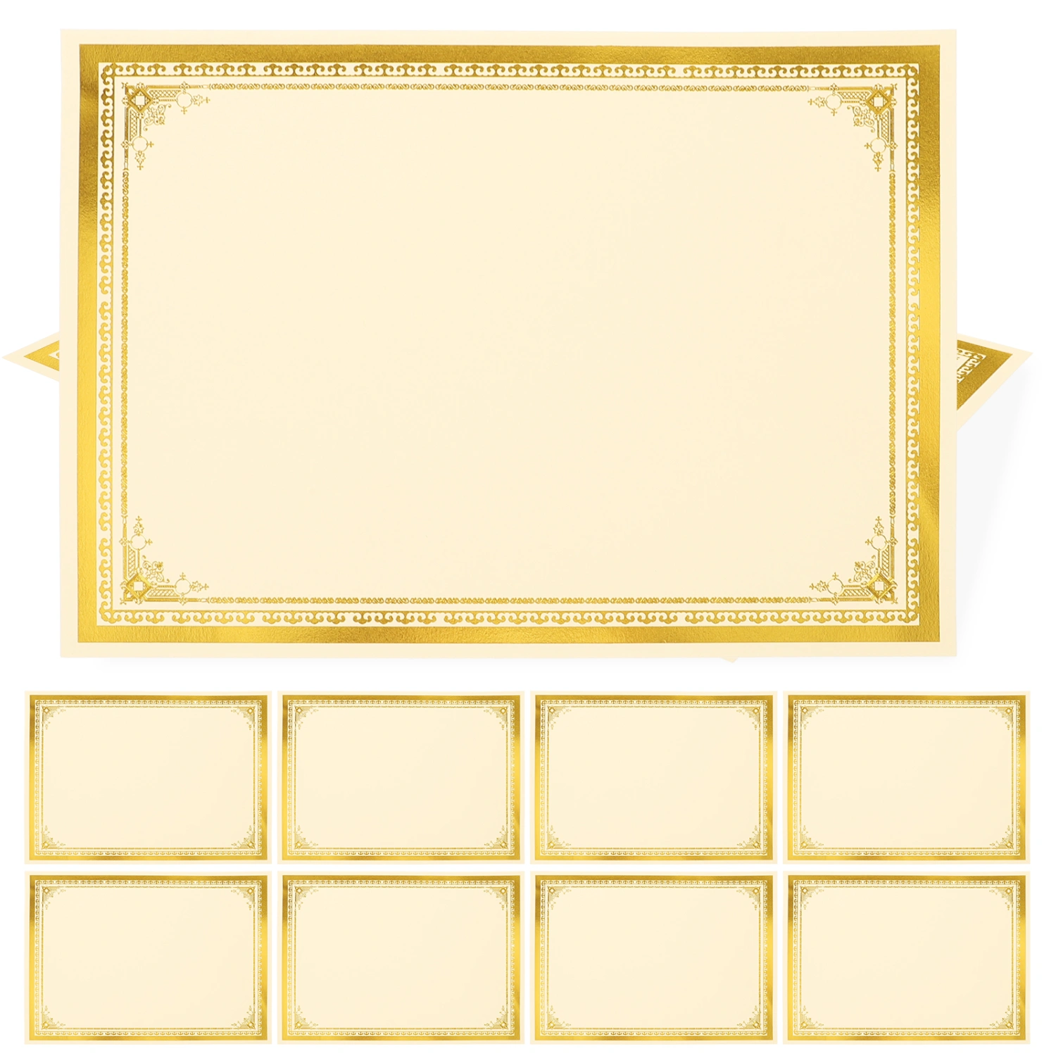 10 Sheets Graduate Certificate Paper School Certificate Paper Printable Blank Paper Blank Honor Paper