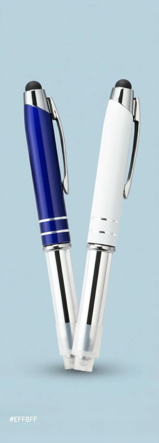 2pcs Lighted Ballpoint Pens Flashlight Writing Pens Pen Light Capacitive Stylus Pens