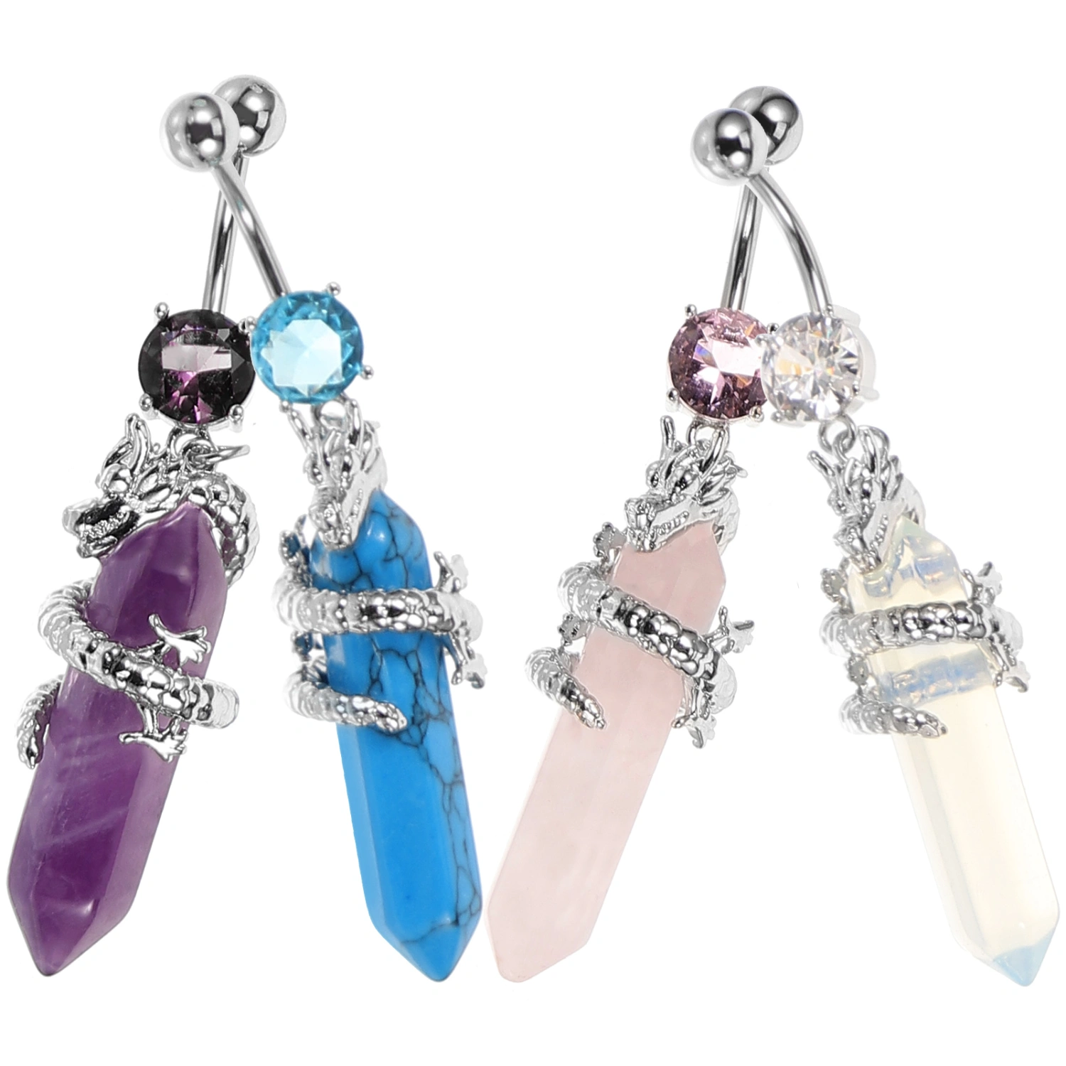 4pcs Women Belly Rings Decorative Navel Ring Teen Girls Piercing Jewelry Body Decorations