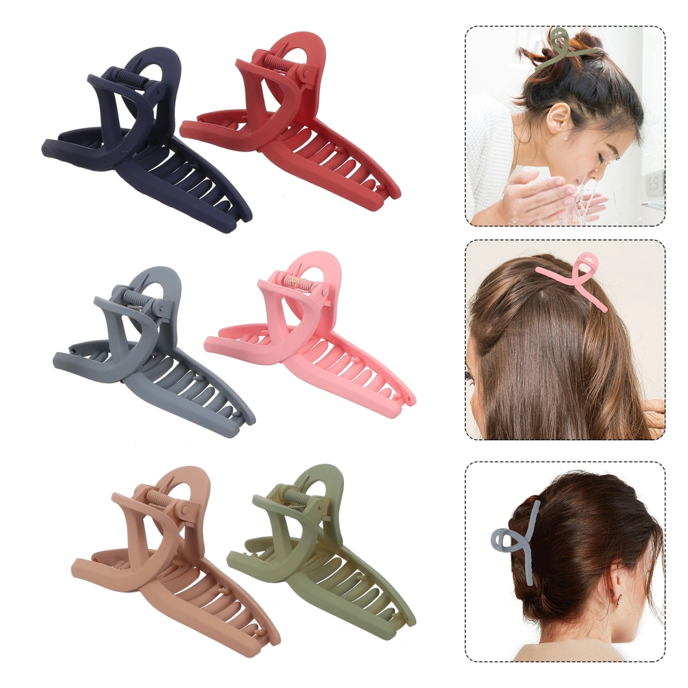 6pcs Simple Jaw Clips Women Large Hair Claw Clamps Stylish Hair Claw Clips