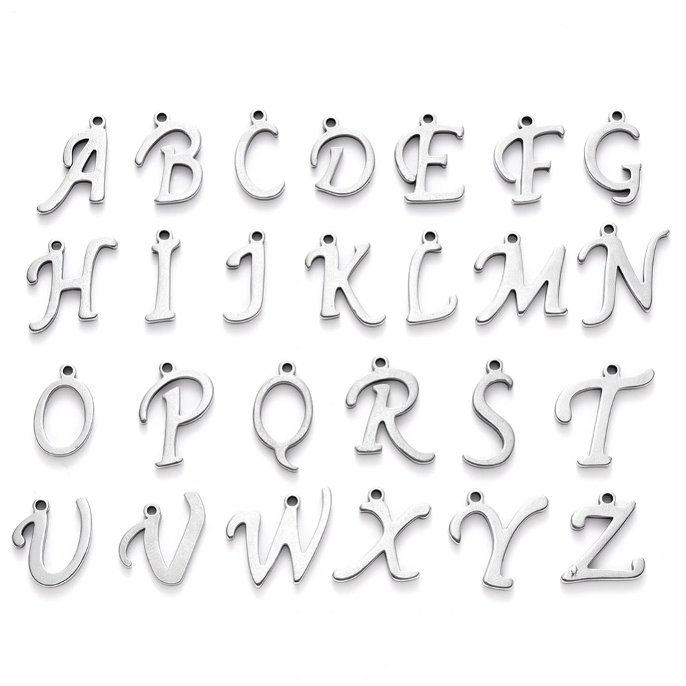 26Pcs Metal Letter Charms Metal Alphabet Charms Mini Alphabet Pendants Jewelry Making Letter Charms