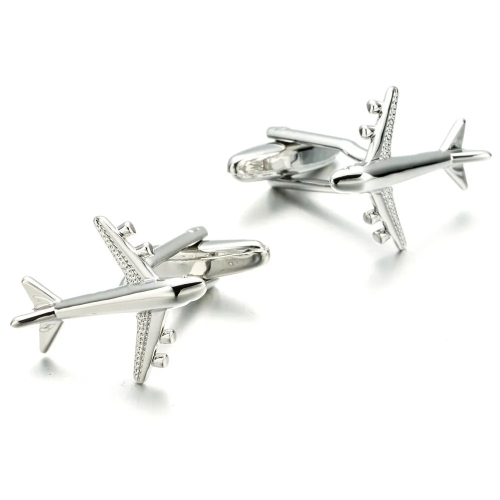 1 Pair Suit Cuff Links Shirt Cufflinks Airplane Shape Cufflinks Decorative Shirt Cufflinks Small Cuff Links