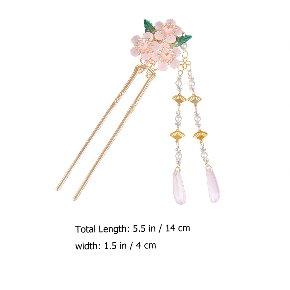 Chinese Style Hair Stick Hanfu Tassel Drop Hair Pin Traditional Hair Pin for Women