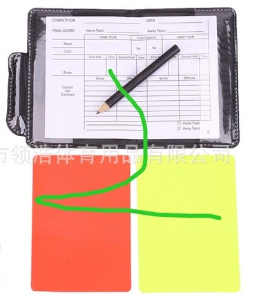 2 Set Referee Kits Soccer Referee Card Sets Referee Score Sheet Pencil Referee Supplies