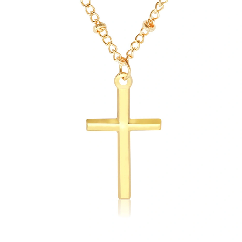 10 Pcs Vintage Jesus Cross DIY Hanging Pendant Necklace Christian Cross Chain Decorations Jewelry Necklace Ornaments for Women Men Couple (Golden)
