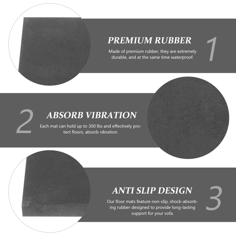 4pcs Anti Vibration Pad Rubber Pad Shock Absorbing Mat Furniture Pad Accessory