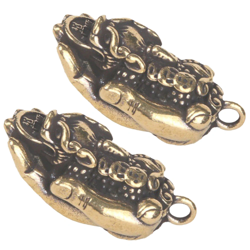 2pcs Keychain Charm Chinese Animal Keychain Ornament Decorative Keychain Pendant