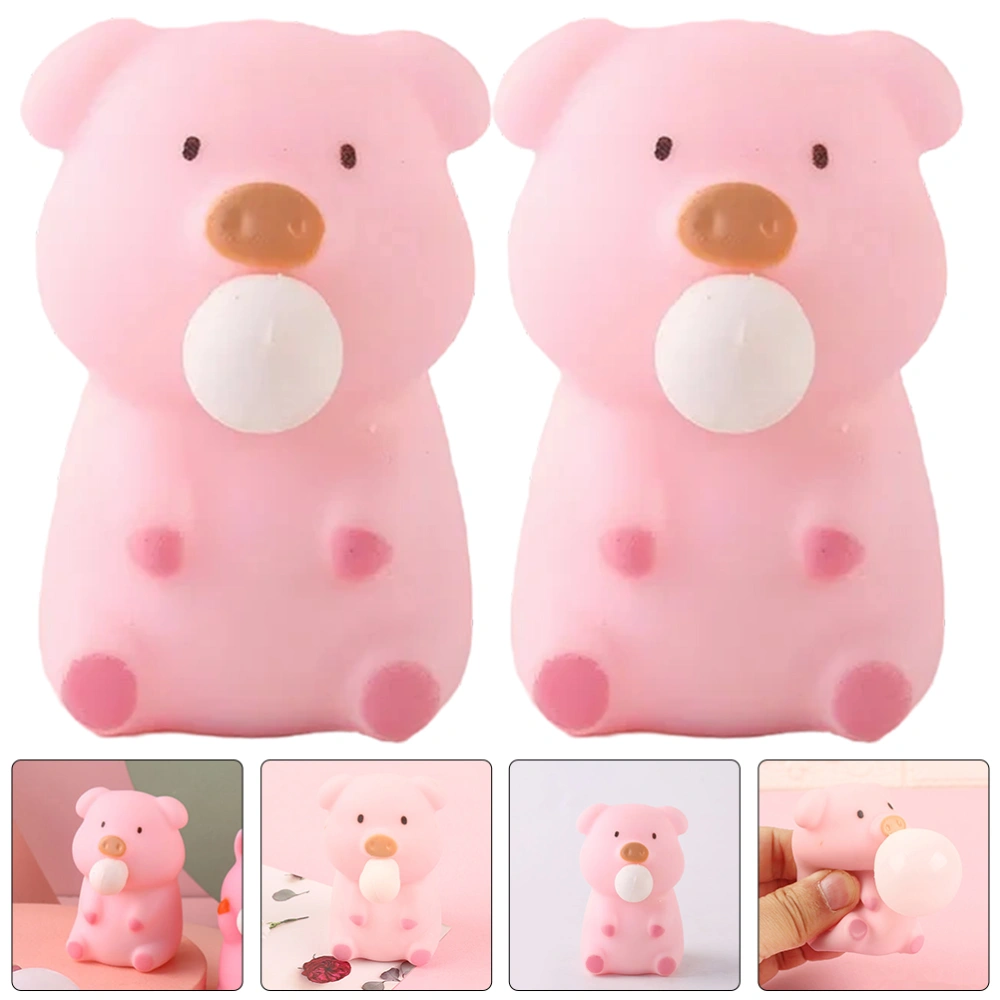 3pcs Funny Pig Stretchy Toy Interesting Pig Slow Rising Plaything for Festive Party Gift