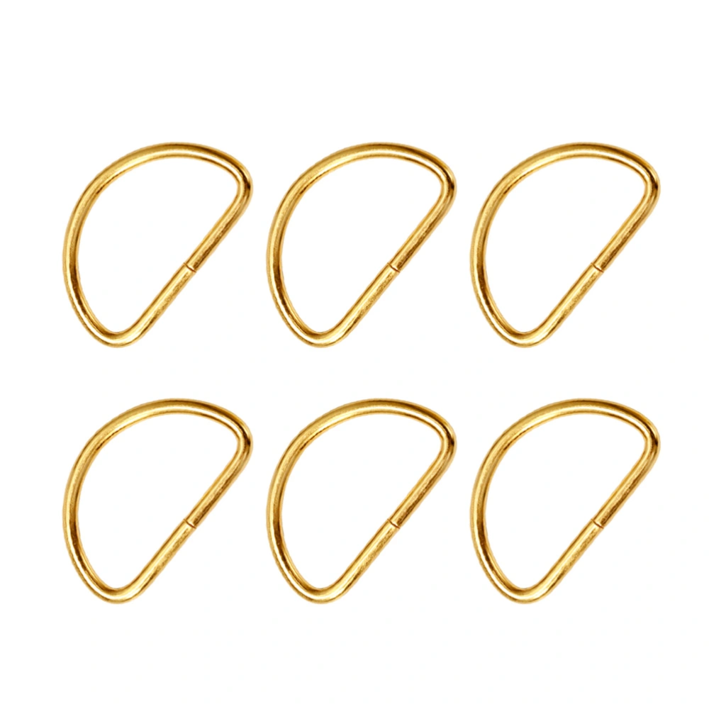 20PCS Metal Shoulder Strap D Ring Multipurpose Bag Webbing Ring Accessories for Luggage Clothes Backpack Belt (Golden)