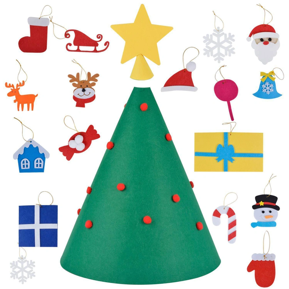 1 Set Diy Christmas Tree Toy Cloth Making Christmas Tree Christmas Chart Toy