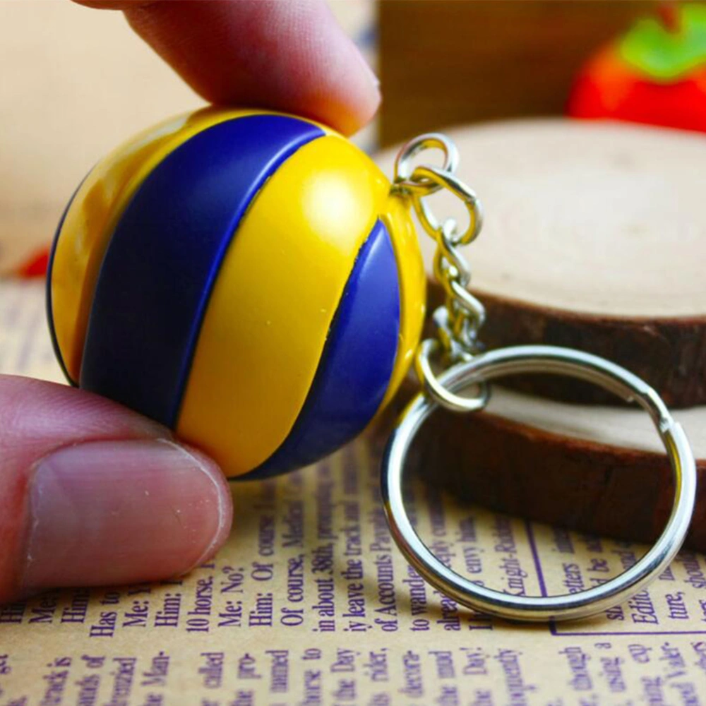 4pcs Volleyball Key Rings Sports Key Chain Volleyball Party Favor Sports Key Buckle