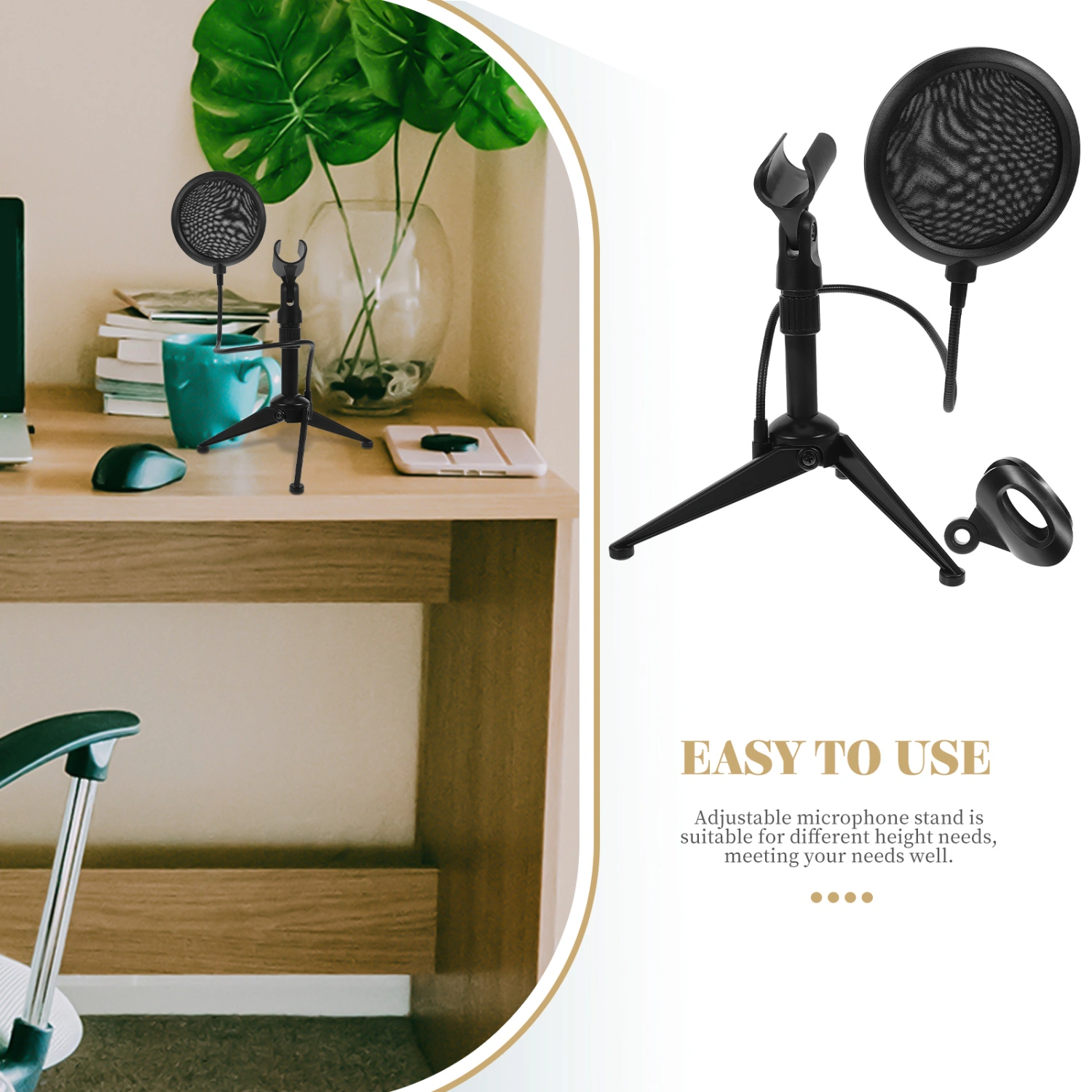 Podcast Microphone Stand Mic Stand Tripod Microphone Stand Mic Stand for Desk