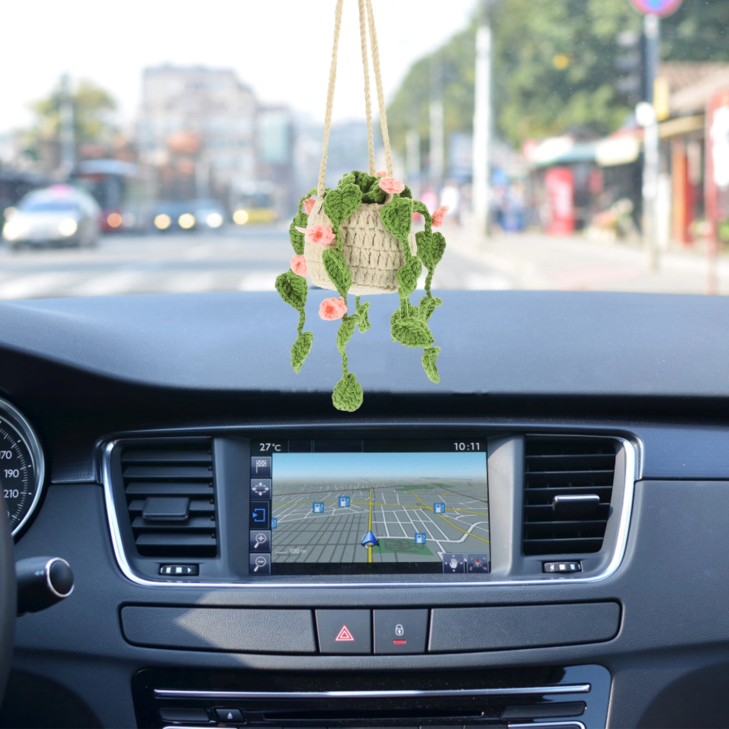 Crochet Plant Decor Crochet Plant for Car Crochet Hanging Plant Crochet Hanging Basket