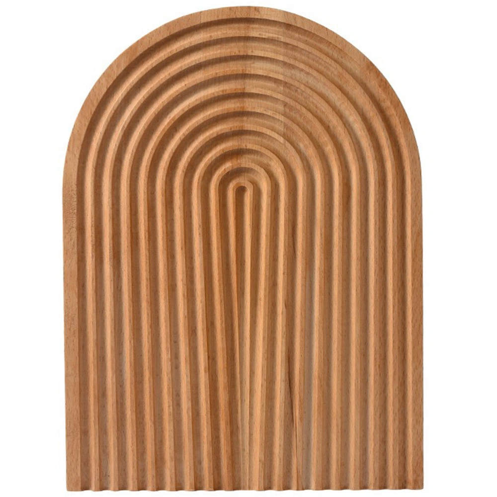 Desktop Wooden Serving Tray Multi-functional Food Serving Holder Exquisitely Carved Wooden Plate