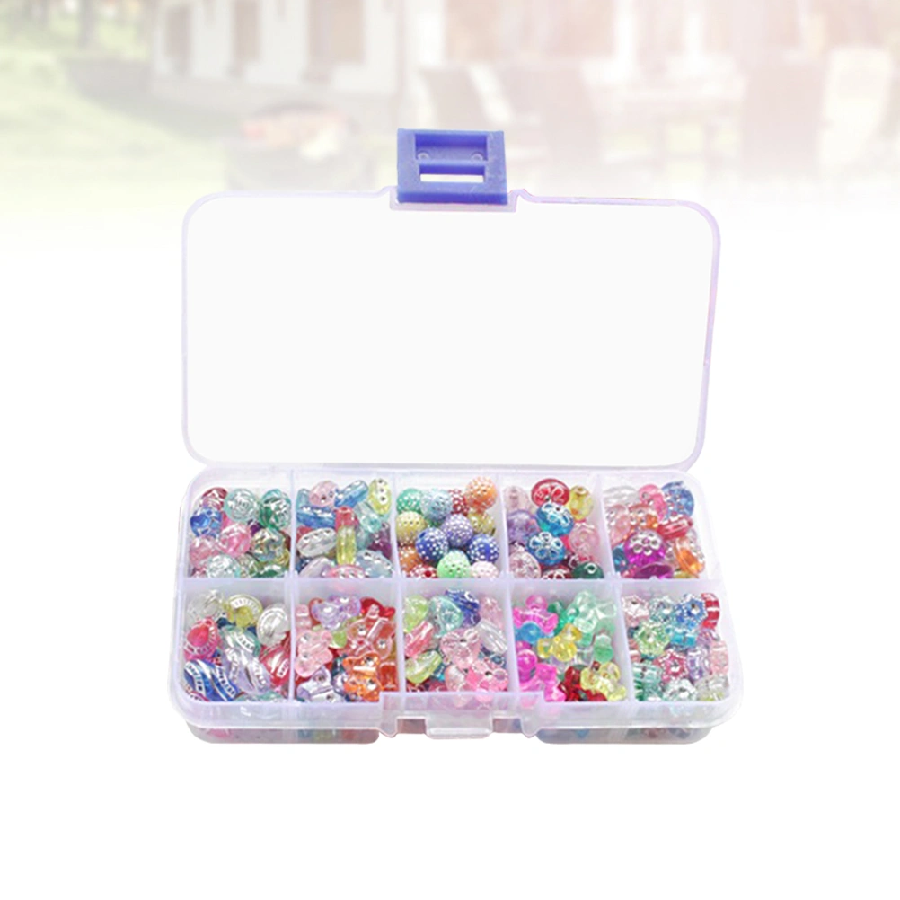 1 Boxed Assorted Beads Set DIY Beads Kits for Necklaces Bracelet Jewelery Craft Making Educational Toy for Children Playing