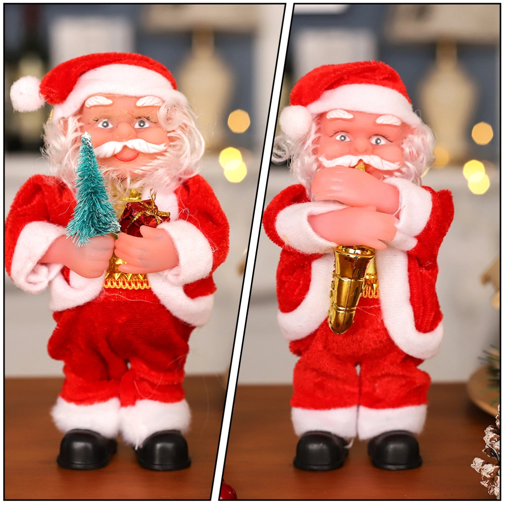 3pcs Lovely Santa Doll Ornament Decorative Santa Doll Xmas Tabletop Decoration