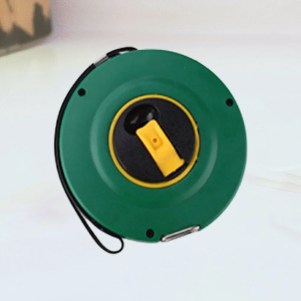 50m Engineering Measuring Box Ruler Hand-operated Disc Rule Metal Lacquer Steel Tape Measure Green